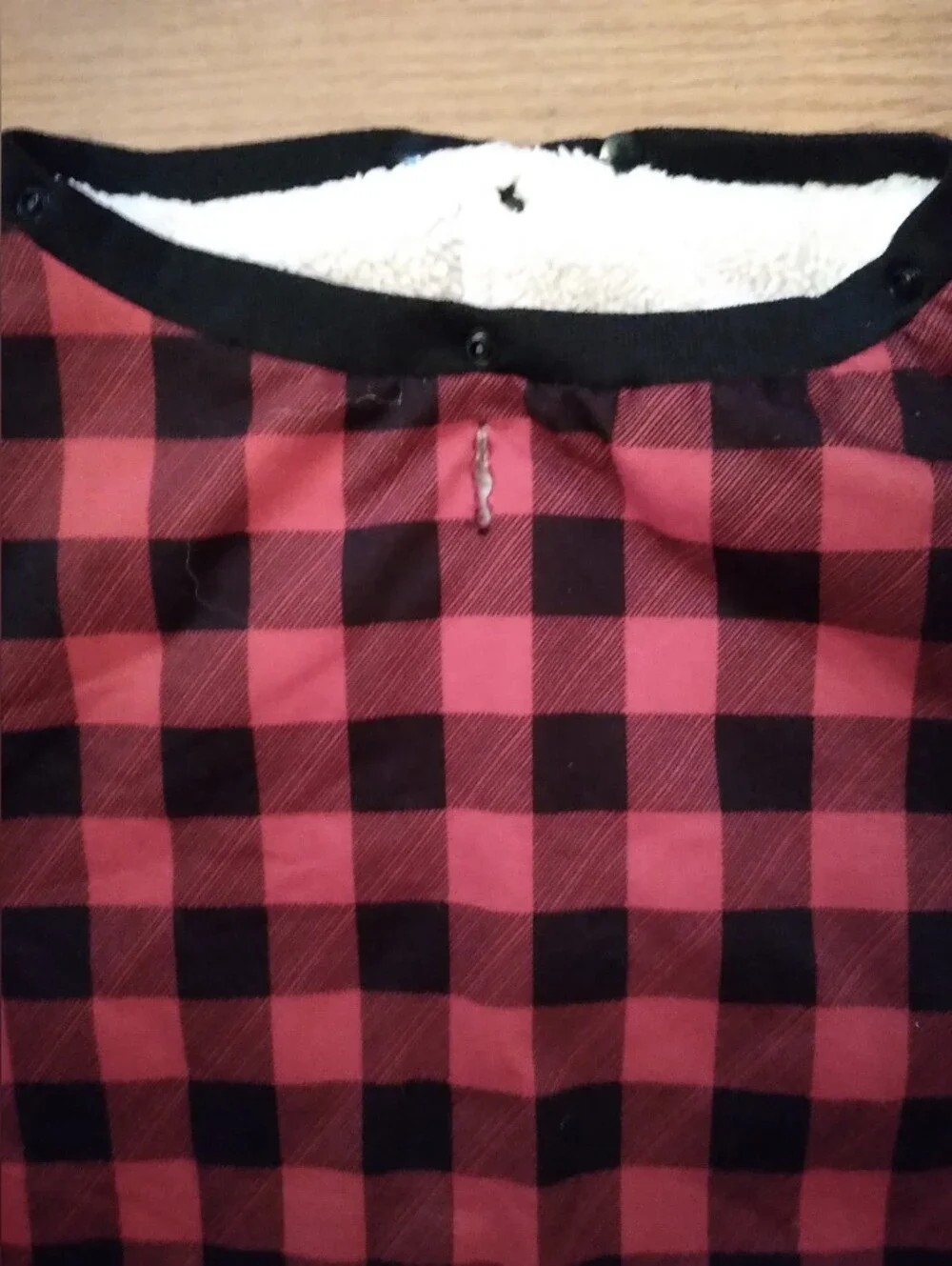 Red & Black Buffalo Check Dog Coat, Pjs By PAWZ Fleece Lined Sz M-XL